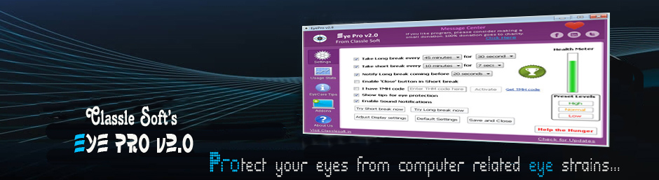 Eye Pro v2.0 interface