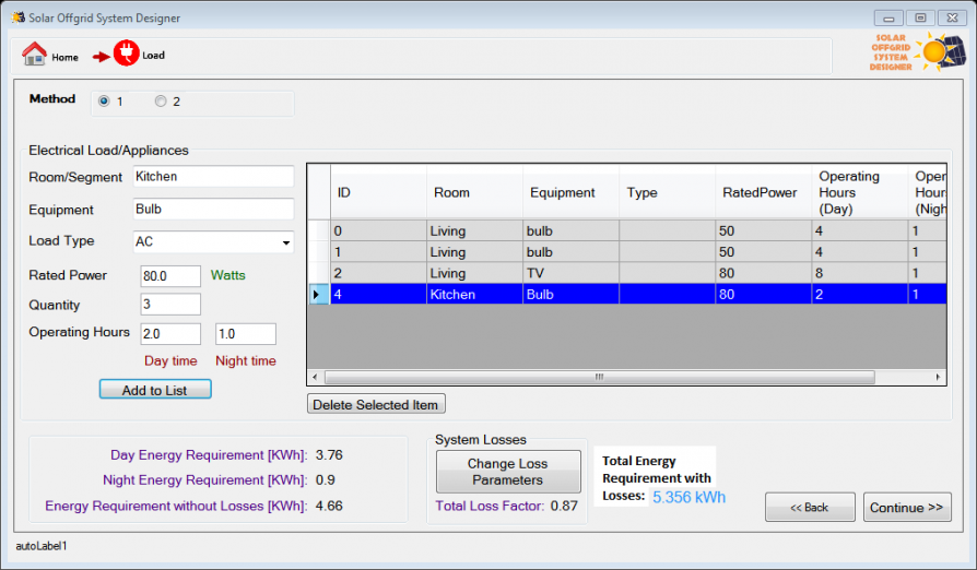 Solar Off-grid System Designer screenshot 2